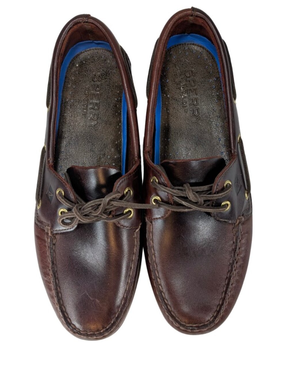Sperry Top Sider Men's 11.5 Amaretto Brown Leather Original 2-Eye Boat Shoes - Picture 6 of 11
